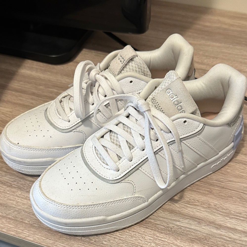 Adidas Off-White Leather Sneakers